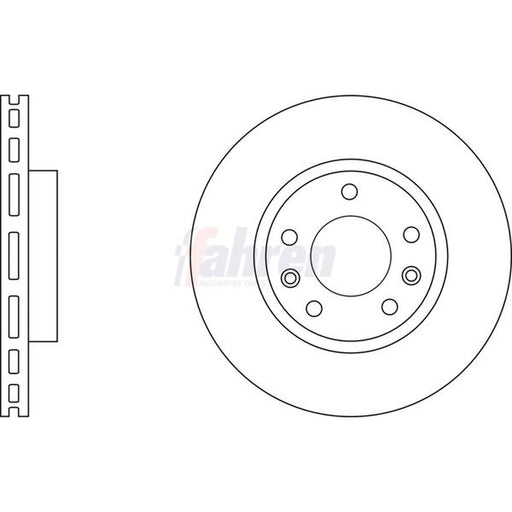 Fahren Front Brake Vented Discs & Pads fits Nissan Leaf 2010-2017
