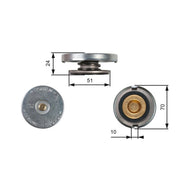 Gates Radiator Expansion Tank Cap bar RC105