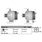 Denso Car Alternator 12V fits Honda Accord VIII 2008-2015 2.0