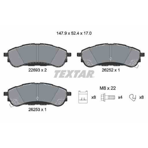 Textar Rear Brake Pad Set 2269301