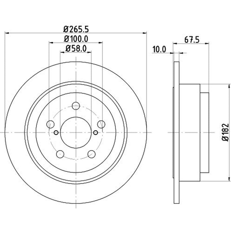 DON 2 x Solid Rear Brake Discs PCD13152-x2