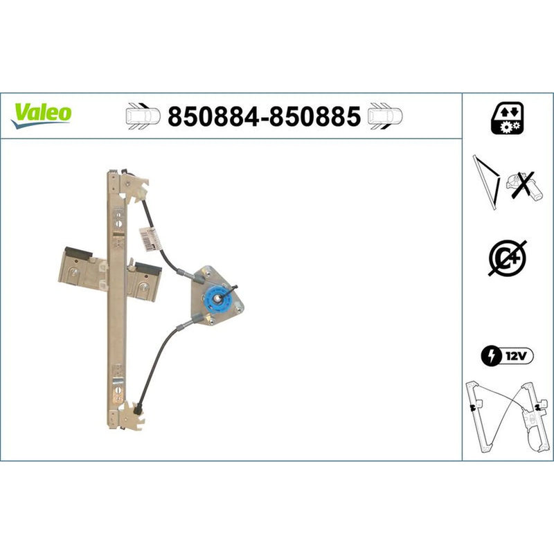 Valeo Electric Window Regulator Lifter Left Front 850884