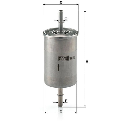 MANN-FILTER Fuel Filter Element WK 512/2