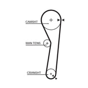 Gates Timing Belt Cambelt 103 Teeth 5316