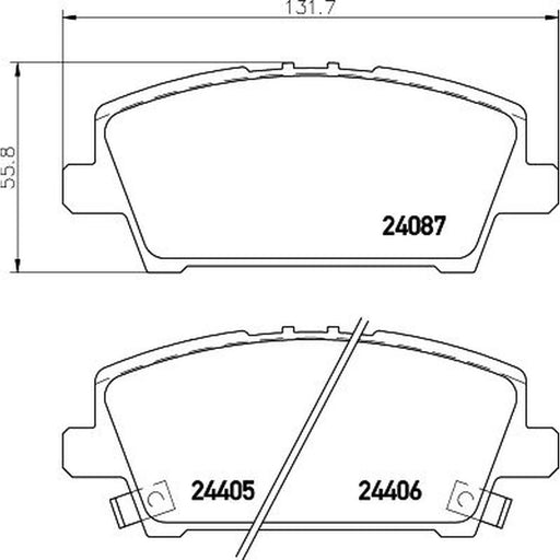 Mintex Front Brake Pad Set MDB2791