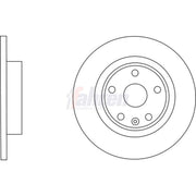 Fahren 2 x Solid Rear Brake Discs FBD6292-x2