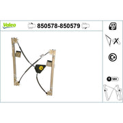 Valeo Electric Window Regulator Lifter Right Front 850579