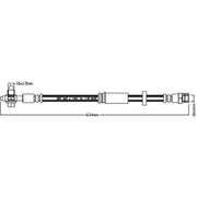 Juratek Brake Hydraulic Hose Line Right JBH1144