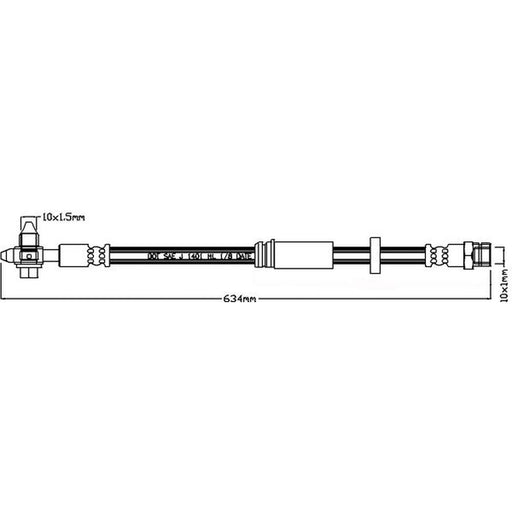 Juratek Brake Hydraulic Hose Line Right JBH1144