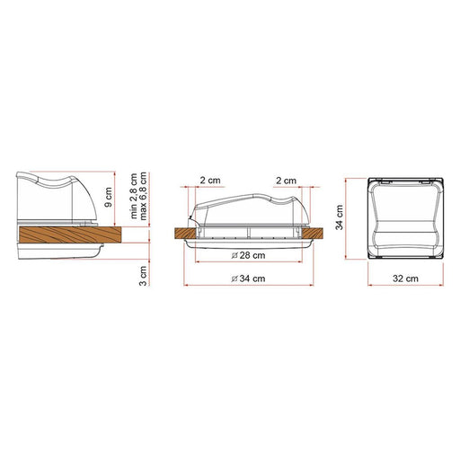 Fiamma Rooflight Vent 28 F White - Fiamma - Van Life Living