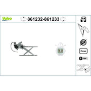 Valeo Electric Window Regulator Lifter Right Front 861233