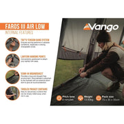 Vango Faros III Air Low Drive Away Awning Low Cloud Grey - Vango - Van Life Living