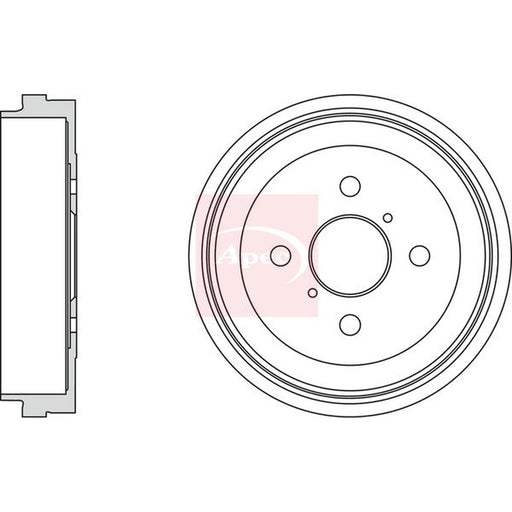 Apec Brake Drum Assembly Rear DRM9808
