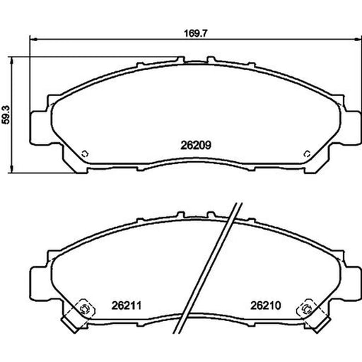 Mintex Front Brake Pad Set MDB3458