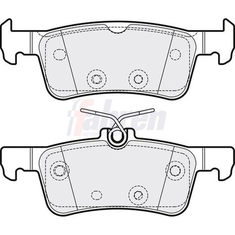 Fahren Rear Brake Pad Set fits Ford Fiesta VII 2017-2021 1.0 1.5