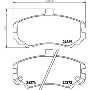 Mintex Front Brake Pad Set MDB2721