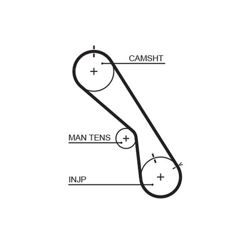 Gates Timing Belt Kit with Rollers K015474XS