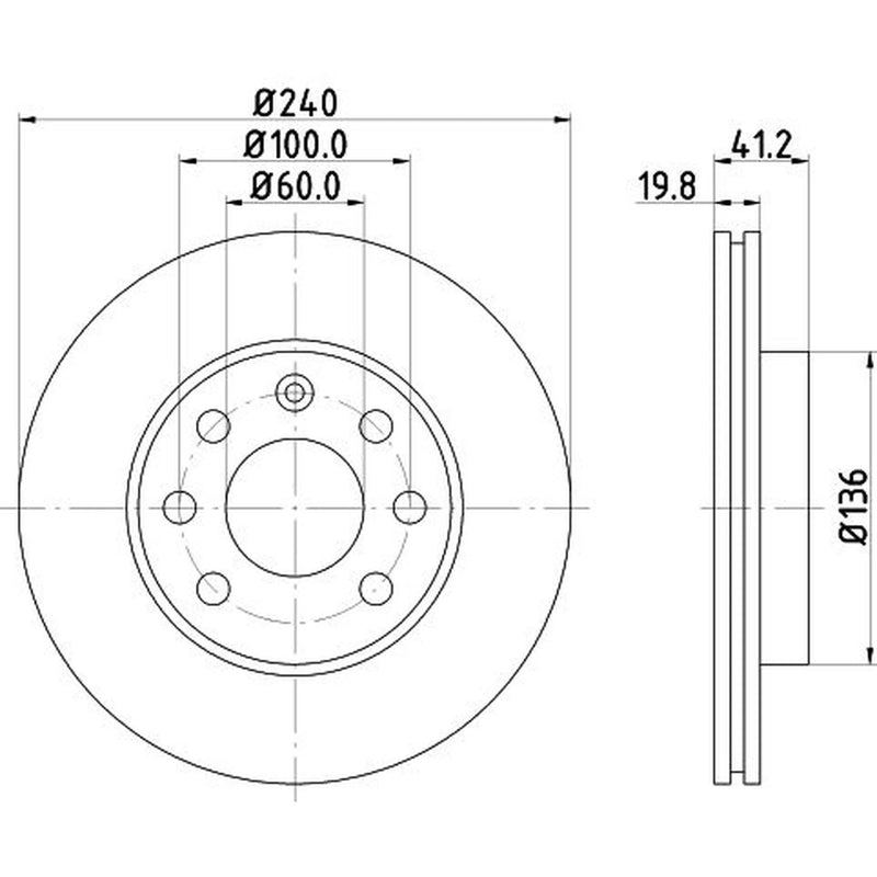 Mintex Mintex Front Brake Disc Kit MDK0223