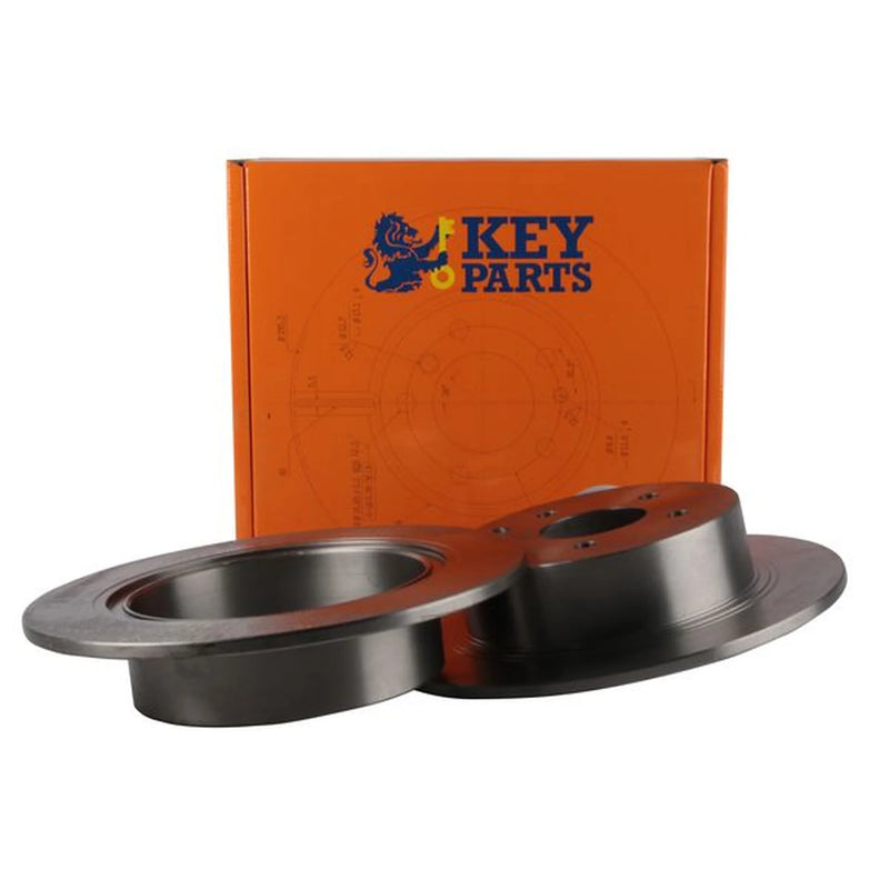 Key Parts 2 x Solid Rear Brake Discs KBD4670-x2