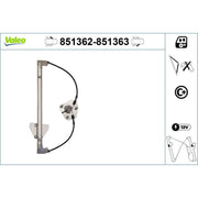 Valeo Electric Window Regulator Lifter Left Front 851362