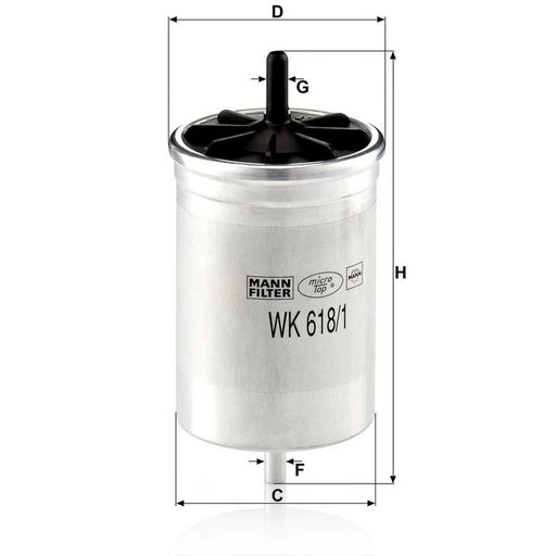 MANN-FILTER Fuel Filter Element WK 618/1