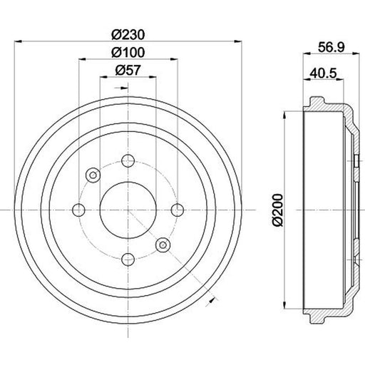 Mintex Brake Drum Assembly Rear MBD288