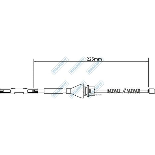 Apec Handbrake Cable Right Rear BBC3152