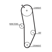 Gates Timing Belt Cambelt 93 Teeth 5010