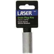 Laser Drain Plug Key - Female Square 10mm 3687 Laser  - Town Parts