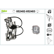 Valeo Electric Window Regulator Lifter Right Front 852483