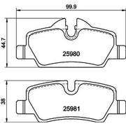 Mintex Rear Brake Pad Set MDB3438