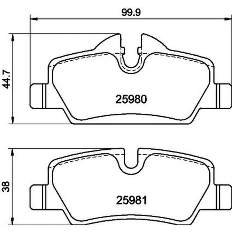 Mintex Rear Brake Pad Set MDB3438