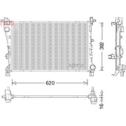 Denso Engine Radiator fits Fiat 500L 2012-2018 0.9 1.6