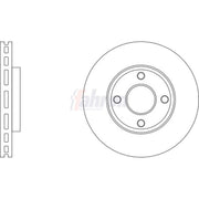 Fahren Front Brake Discs & Pads fits Ford Fiesta VII 2017-2021 1.0 1.1 1.5