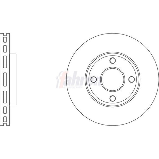 Fahren Front Brake Discs & Pads fits Ford Fiesta VII 2017-2021 1.0 1.1 1.5