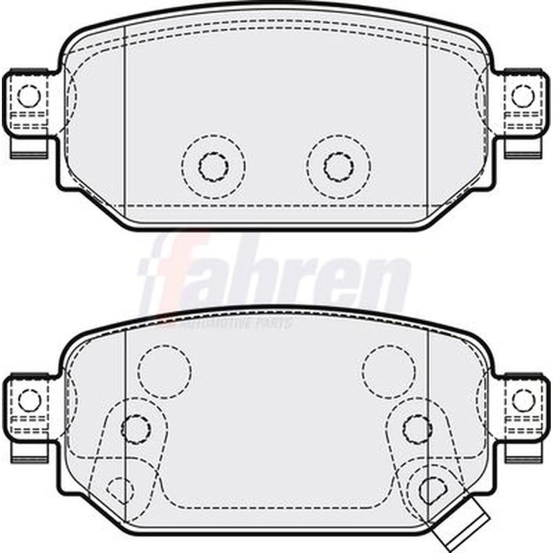 Fahren Rear Brake Pad Set fits Mazda 3 2013-2019 1.5 1.6 2.0 2.2