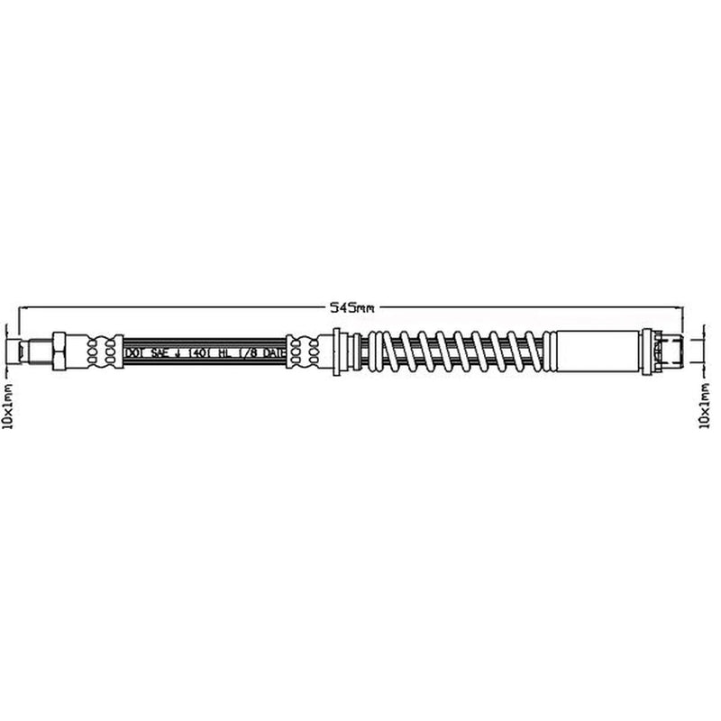 Juratek Brake Hydraulic Hose Line Right JBH1223