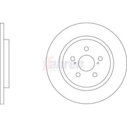 Fahren 2 x Solid Rear Brake Discs FBD6743-x2