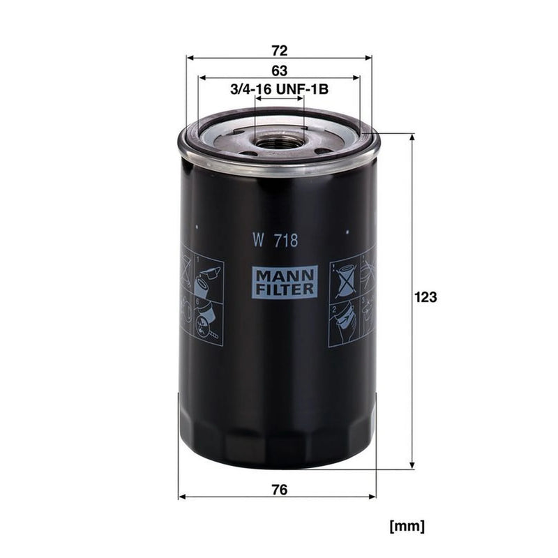 MANN-FILTER Engine Oil Filter W 718