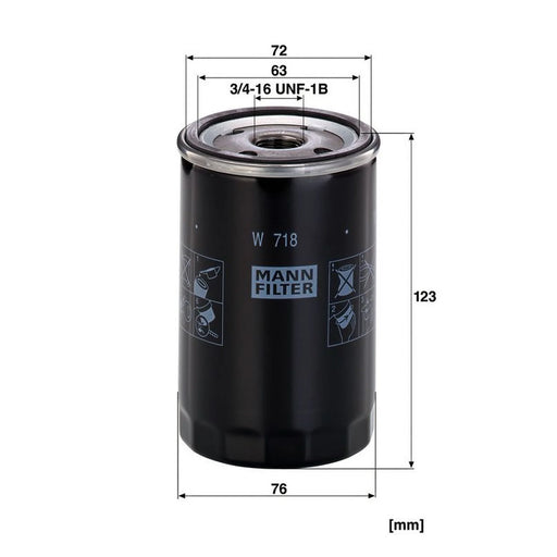 MANN-FILTER Engine Oil Filter W 718