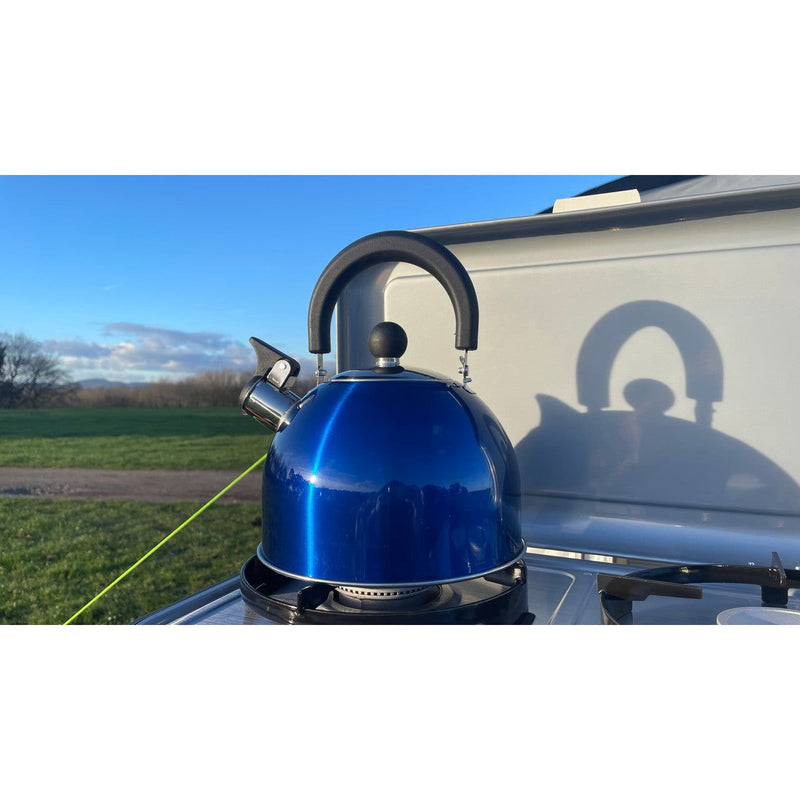 Olpro 2 Litre Stainless Steel Whistling Kettle Blue - Olpro - Van Life Living