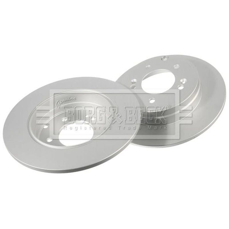 Borg & Beck 2 x Solid Rear Brake Discs BBD4525-x2