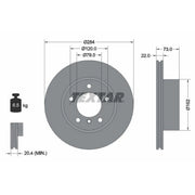 Textar 2 x Vented Front Brake Discs 92238403-x2