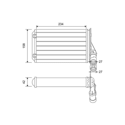 Valeo Heater Matrix Core Heat Exchanger Front 812044