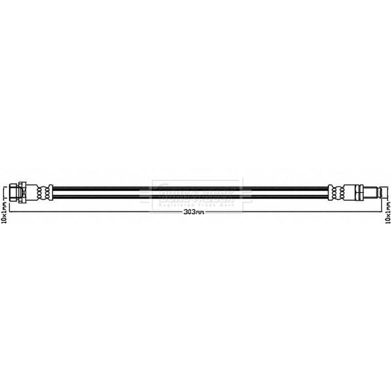 Borg & Beck Brake Hydraulic Hose Line outer BBH8402