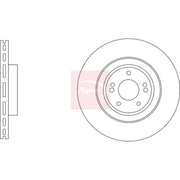 Apec 2 x Vented Front Brake Discs DSK3455-x2
