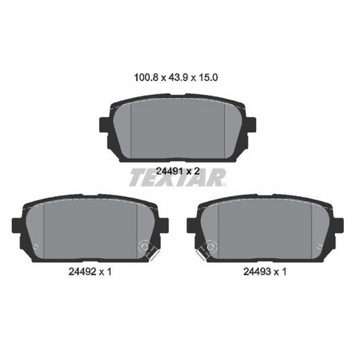Textar Rear Brake Pad Set 2449101