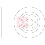 Apec 2 x Solid Rear Brake Discs DSK3771-x2