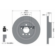 Textar 2 x Vented Rear Brake Discs 92274503-x2