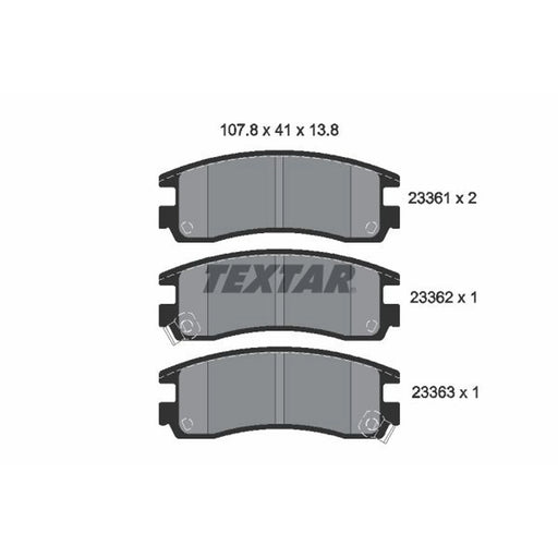 Textar Rear Brake Pad Set 2336101